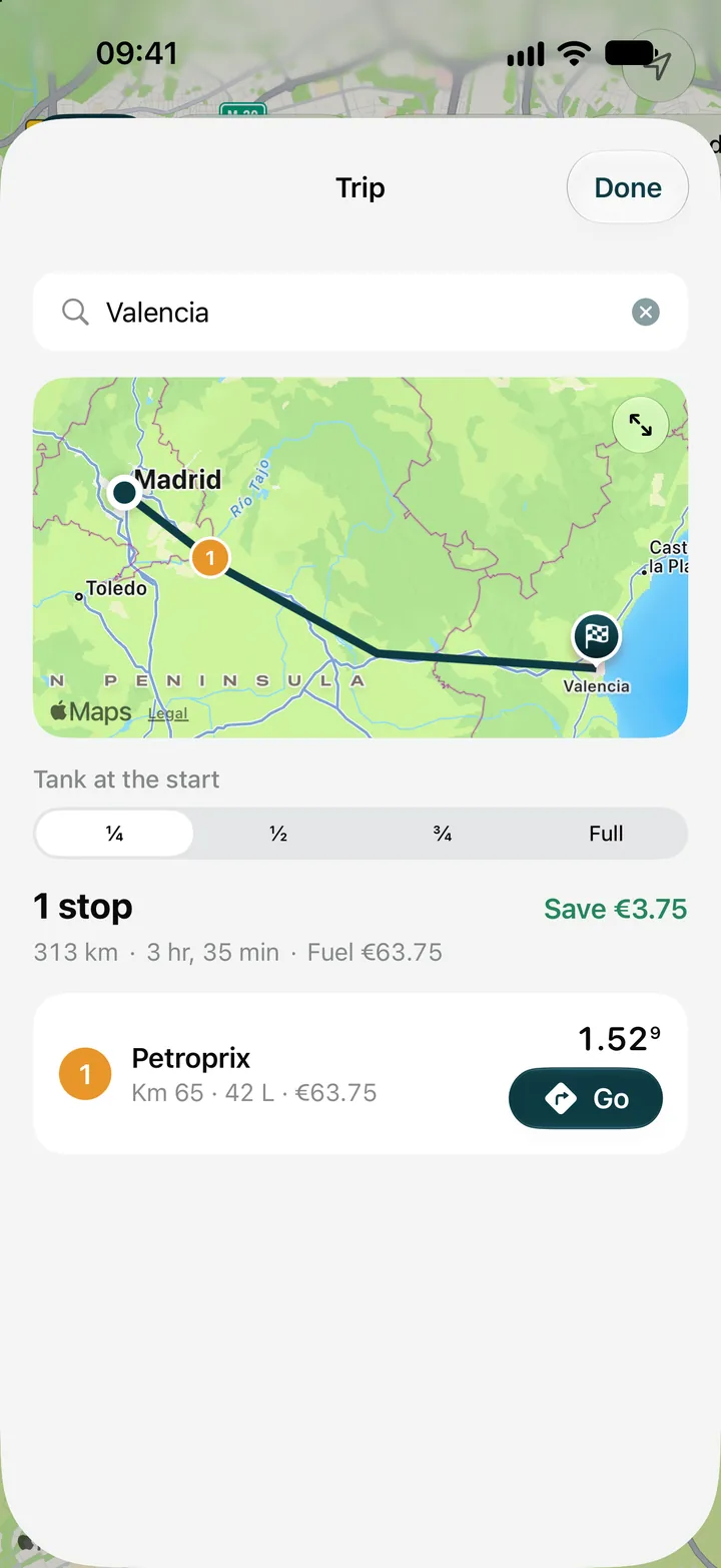 Plan where to fill up