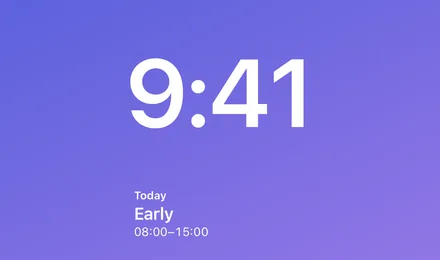 Lock Screen widget with today's shift