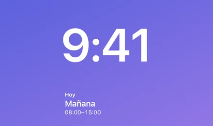 Widget de la pantalla bloqueada con el turno de hoy