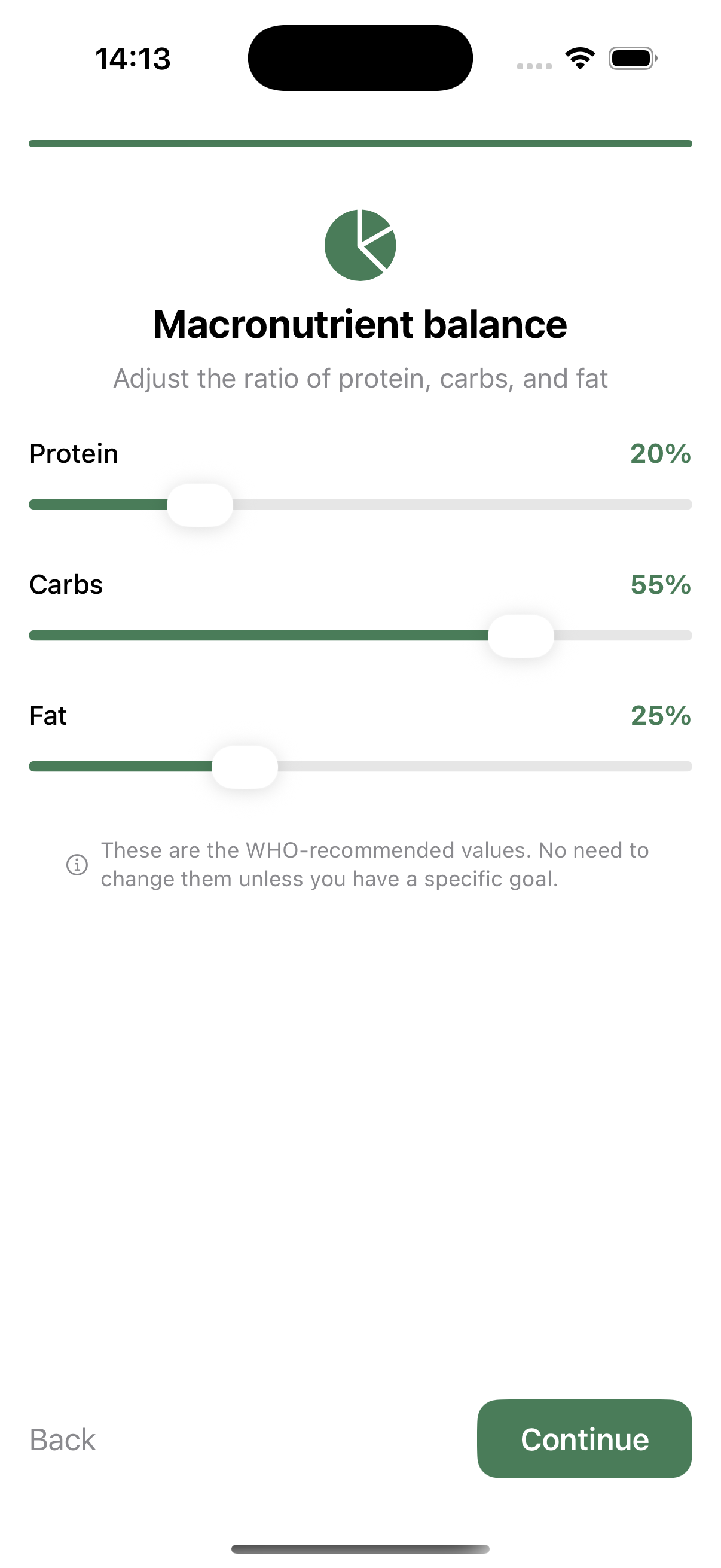 Macronutrient balance customization